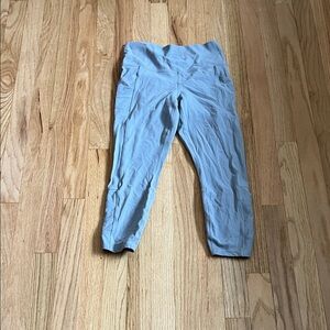Athleta Light Blue Capri Leggings with Side Pockets